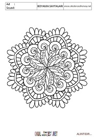 Mandala boyama sayfaları